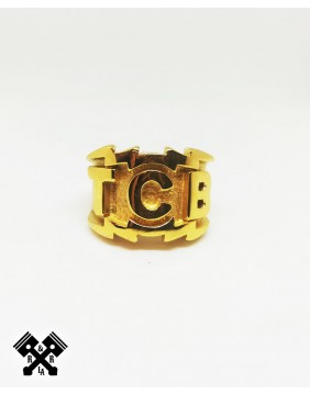 "TCB" Steel Golden Ring