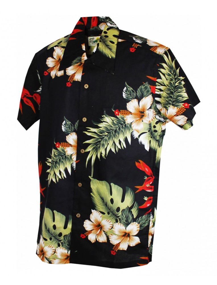 Camisa Hawaiana Negra San Blas, marca Karmakula